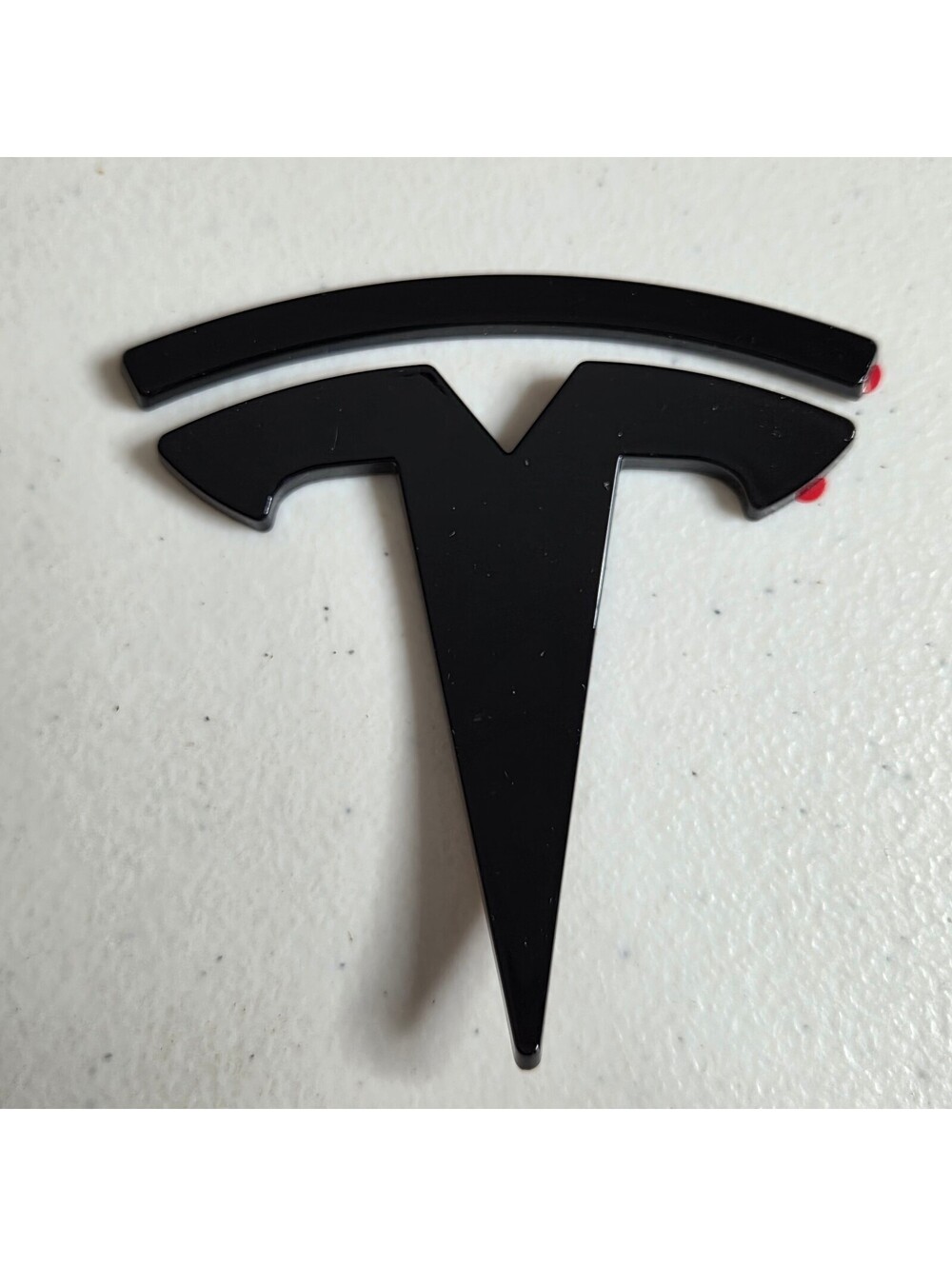 Title: Tesla Model Y Rear T Logo Emblem Overlay Cover Black Adhesive Badge 3.5"